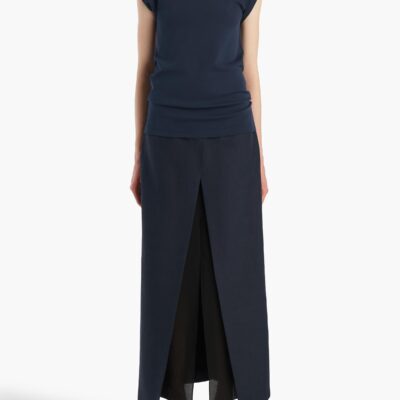Khaite Angel Top in Dark Navy - Image 2