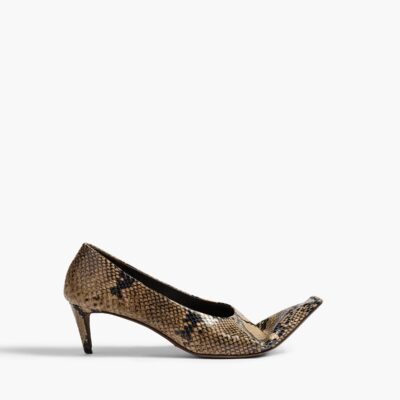 Khaite Marlene Pump in Python-Embossed Taupe - Image 1