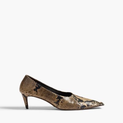 Khaite Marlene Pump in Python-Embossed Taupe - Image 2