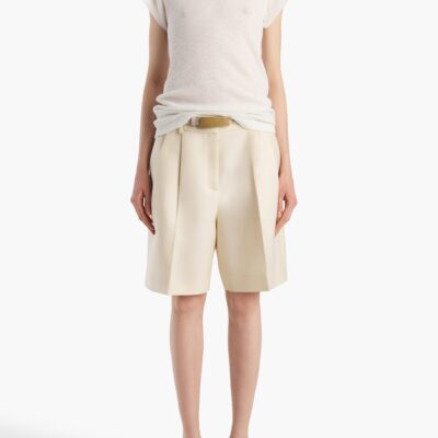 Khaite Angel Top in Chalk Cashmere Jersey - Image 2