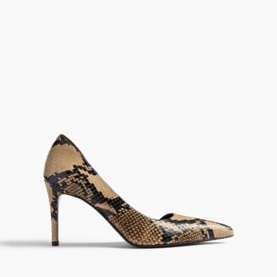 Khaite Jett D'Orsay Pump in Python-Embossed Taupe - Image 1
