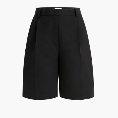 Khaite Auggie Short in Black Wool - Image 1