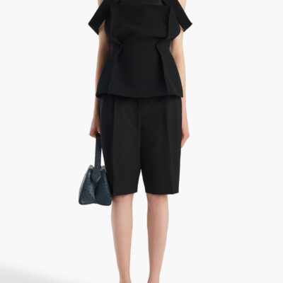 Khaite Yasmina Top in Black Crepe - Image 2