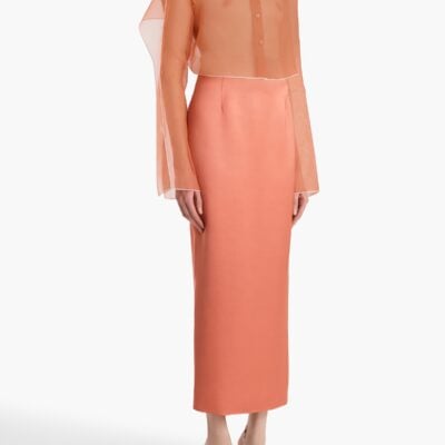 Khaite Winton Skirt in Dahlia - Image 2