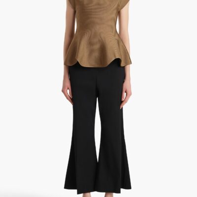 Khaite Walter Pant in Black Cotton Silk - Image 2