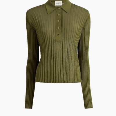 Khaite Vin Top in Olive - Image 1