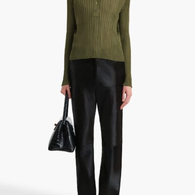 Khaite Vin Top in Olive - Image 2