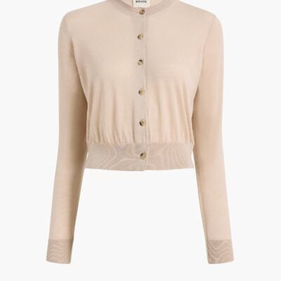 Khaite Tansy Cardigan in Sand - Image 1