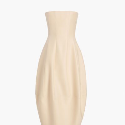 Khaite Stela Dress in Ivory Glow - Image 1