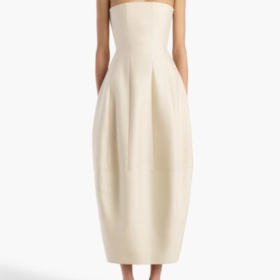 Khaite Stela Dress in Ivory Glow - Image 2