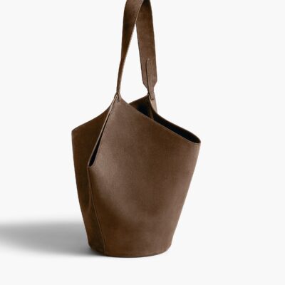 Khaite Small Lotus Tote in Cedar Suede - Image 2