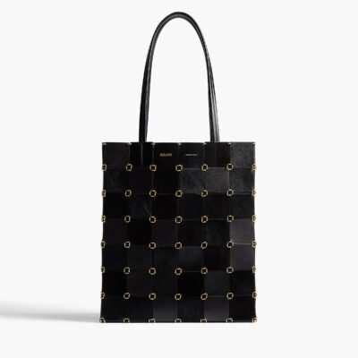 Khaite Small Emma Tote in Black Haircalf Multi Leather - Image 1