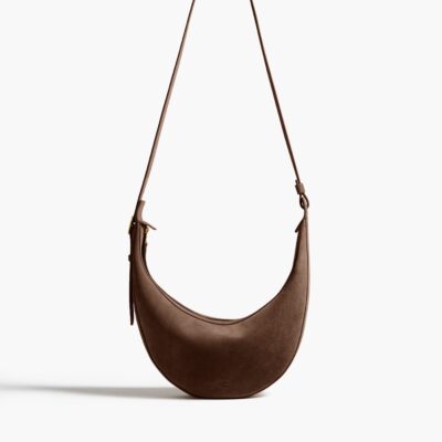 Khaite Small Augustina Crossbody Bag in Cedar Suede - Image 2