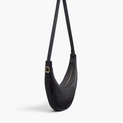 Khaite Small Augustina Crossbody Bag in Black Pebbled Leather - Image 1