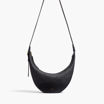 Khaite Small Augustina Crossbody Bag in Black Pebbled Leather - Image 2
