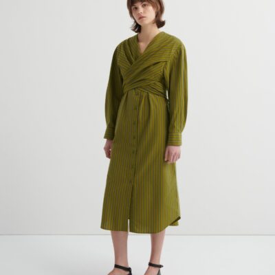 Kowtow Twist Dress — artisan-stripe - Image 1