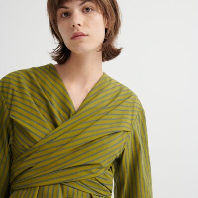 Kowtow Twist Dress — artisan-stripe - Image 2