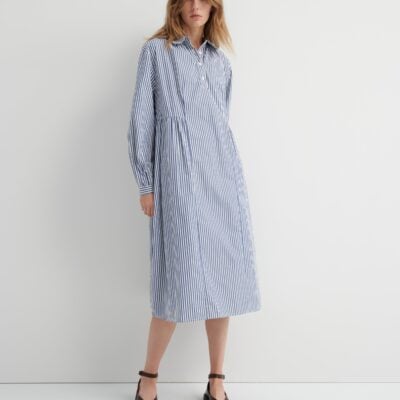 Kowtow Sonnet Dress — workwear-stripe - Image 1