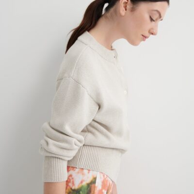 Kowtow Silhouette Cardigan — oat-melange - Image 2