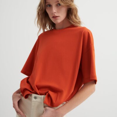 Kowtow Oversized Boxy Tee — nasturtium - Image 1