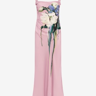 LEO LIN Valentina Maxi Dress - Bouquet Print in Pastel Pink — AU 6 (US 2) - Image 1