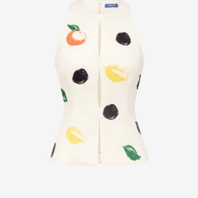 LEO LIN Amelia Top - Citrus Spots — AU 6 (US 2) - Image 1