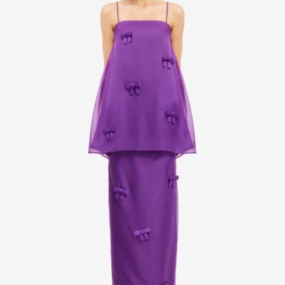LEO LIN Jing Bow Maxi Skirt - Eminence — AU 6 (US 2) - Image 2