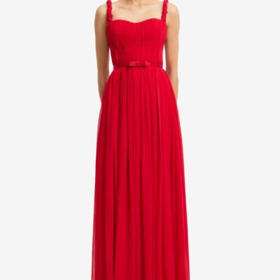 LEO LIN Angelina Ruffled Floor Length Dress - Vermilion — AU 6 (US 2) - Image 2