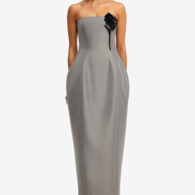 LEO LIN Jessica Cocoon Bustier Maxi Dress - Steel — AU 6 (US 2) - Image 2
