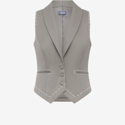 LEO LIN Charli Vest - Steel — AU 6 (US 2) - Image 1