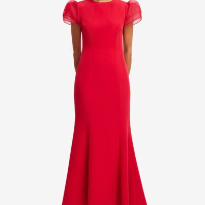 LEO LIN Sofia Puff Sleeve Maxi Dress - Vermilion — AU 6 (US 2) - Image 2