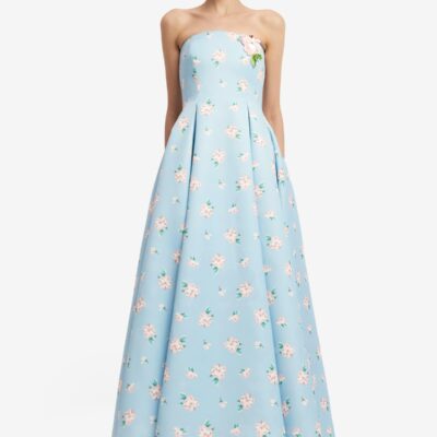LEO LIN Nora Bustier Maxi Dress - Ditsy Floral Print in Blue — AU 6 (US 2) - Image 2