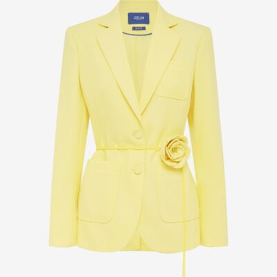 LEO LIN Vesper Fitted Blazer - Limoncello - Image 1