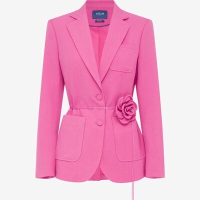 LEO LIN Vesper Fitted Blazer - Fuchsia - Image 1
