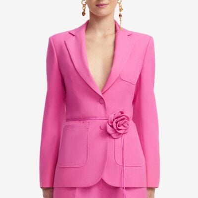 LEO LIN Vesper Fitted Blazer - Fuchsia - Image 2
