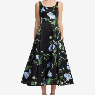 LEO LIN Serafina Appliqué Maxi Dress - Vine Print in Ebony - Image 2