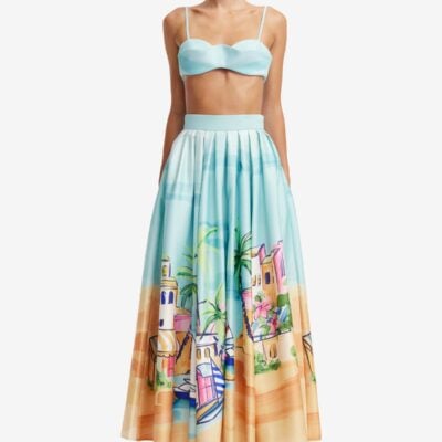 LEO LIN Reinette Skirt - Voyage Print - Image 2