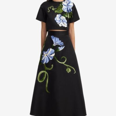 LEO LIN Rafaela Maxi Skirt - Vine Print in Ebony - Image 2
