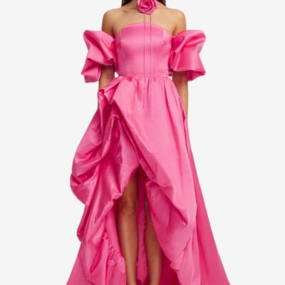 LEO LIN Myriam Voluminous Gown - Fuchsia - Image 2