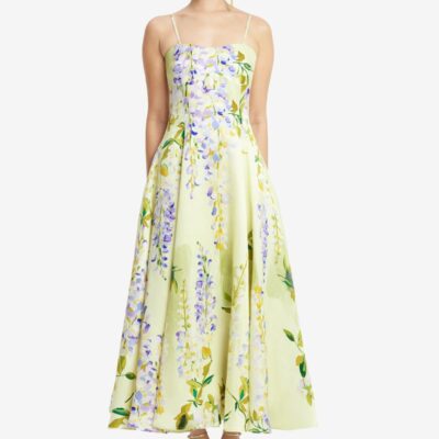 LEO LIN Mariela Midi Dress - Wisteria Print - Image 2