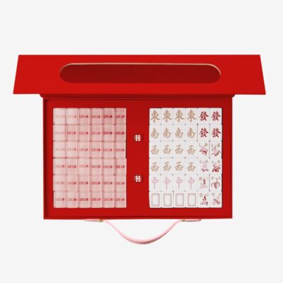 LEO LIN Mahjong Limited Edition Mahjong Set — Red/Pink - Image 2