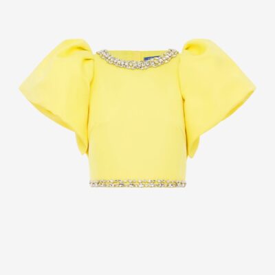 LEO LIN Lucia Embellished Top - Sunshine - Image 1