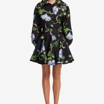 LEO LIN Kaity Skirt - Vine Print in Ebony - Image 2