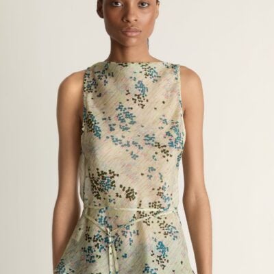 Lee Mathews Willow Silk Bias Top — Lemon - Image 1