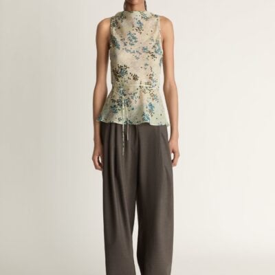 Lee Mathews Willow Silk Bias Top — Lemon - Image 2