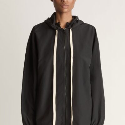 Lee Mathews Callum Hooded Jacket — Black - Image 2