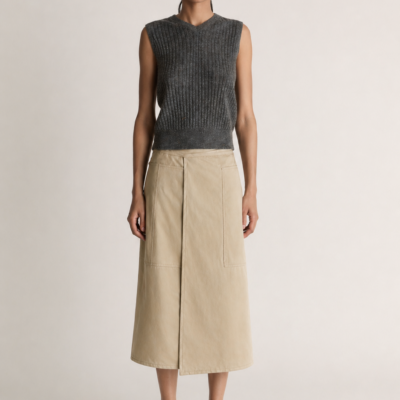 Lee Mathews Henry Bonded Skirt — Bone - Image 1