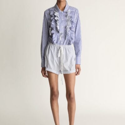 Lee Mathews Ivy Stripe Short — Navy - Image 1