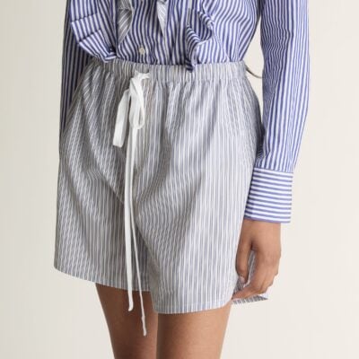 Lee Mathews Ivy Stripe Short — Navy - Image 2