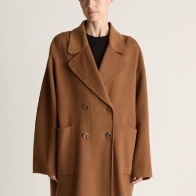 Lee Mathews Florentine Cashmere Pea Coat — Pecan - Image 2